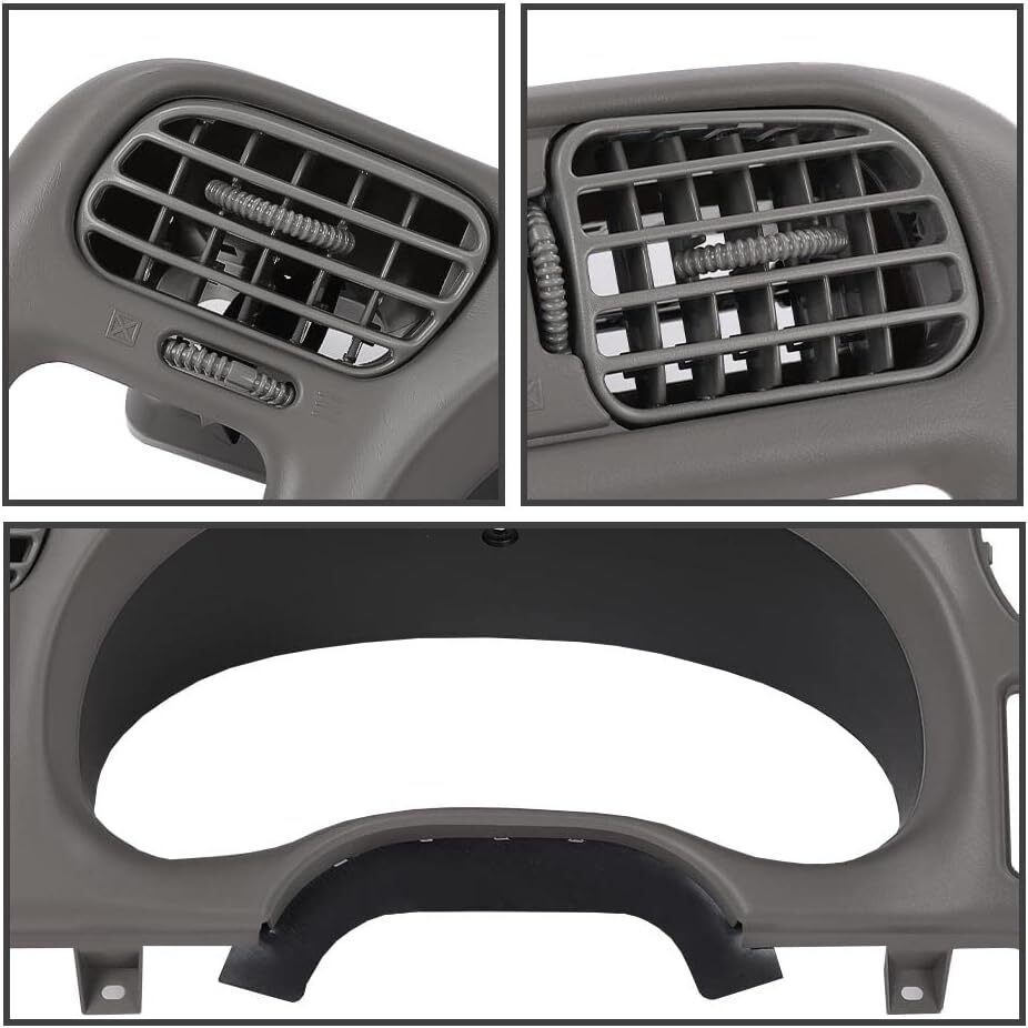 98-04 Chevy S10 GMC Sonoma Jimmy Blazer Dash Bezel Cover Gray (No 2DIN)