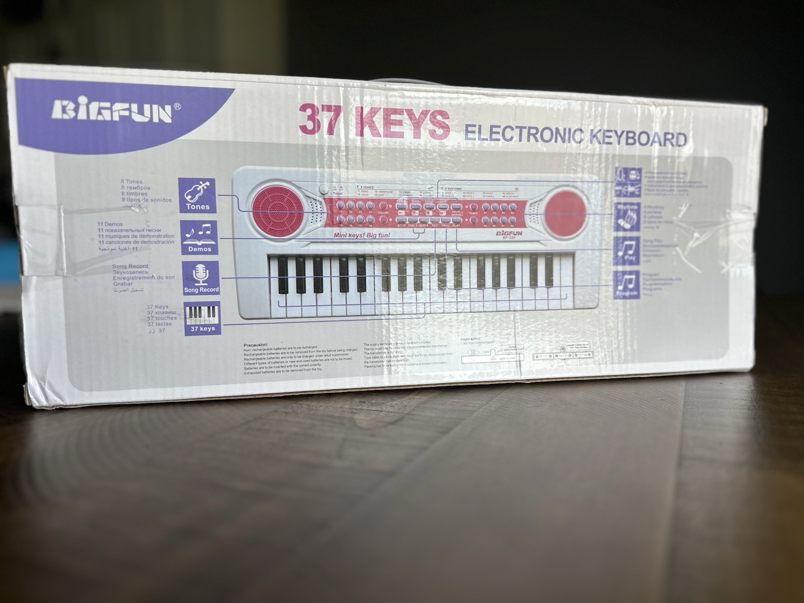 BIGFUN 37-Key Electronic Keyboard with Audio, Ages 4-7 & 8-11 Years