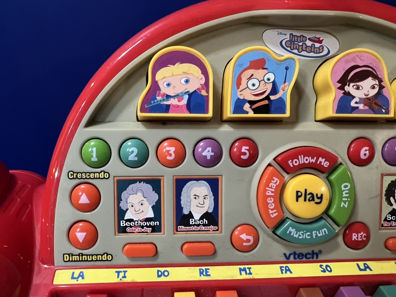 VTech Little Einsteins Rocket Musical Piano Works Great**Missing Battery Cover**