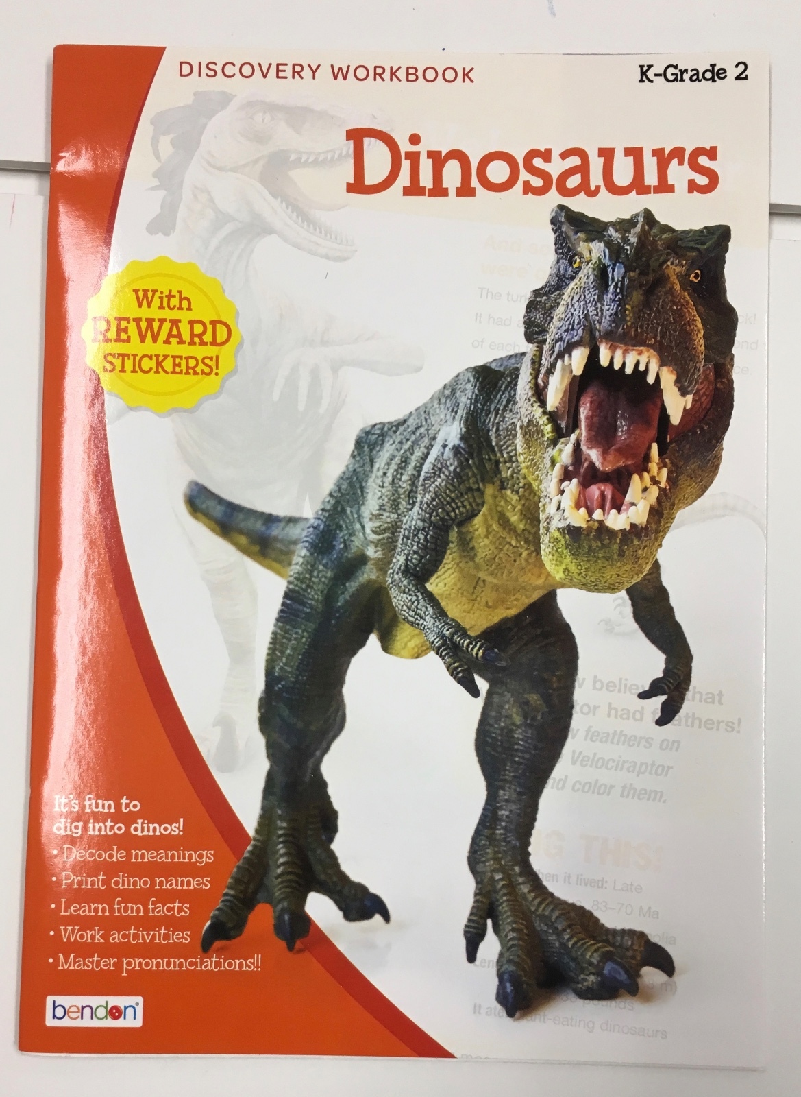 3 United States Dinosaur & Phonics Workbooks Teacher Supply Resources Grade K-2