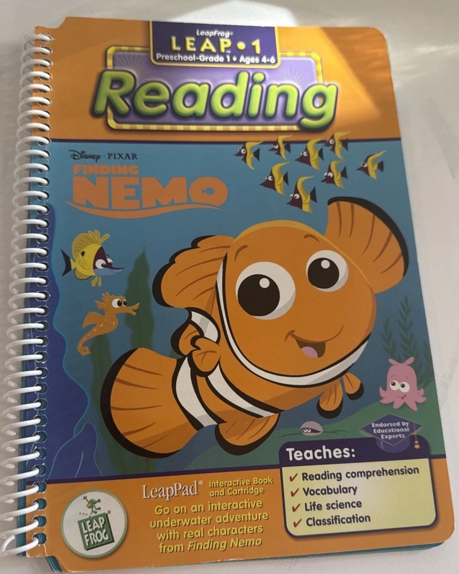 LeapFrog LeapPad Interactive Leap 1 Reading FINDING NEMO Book Only*