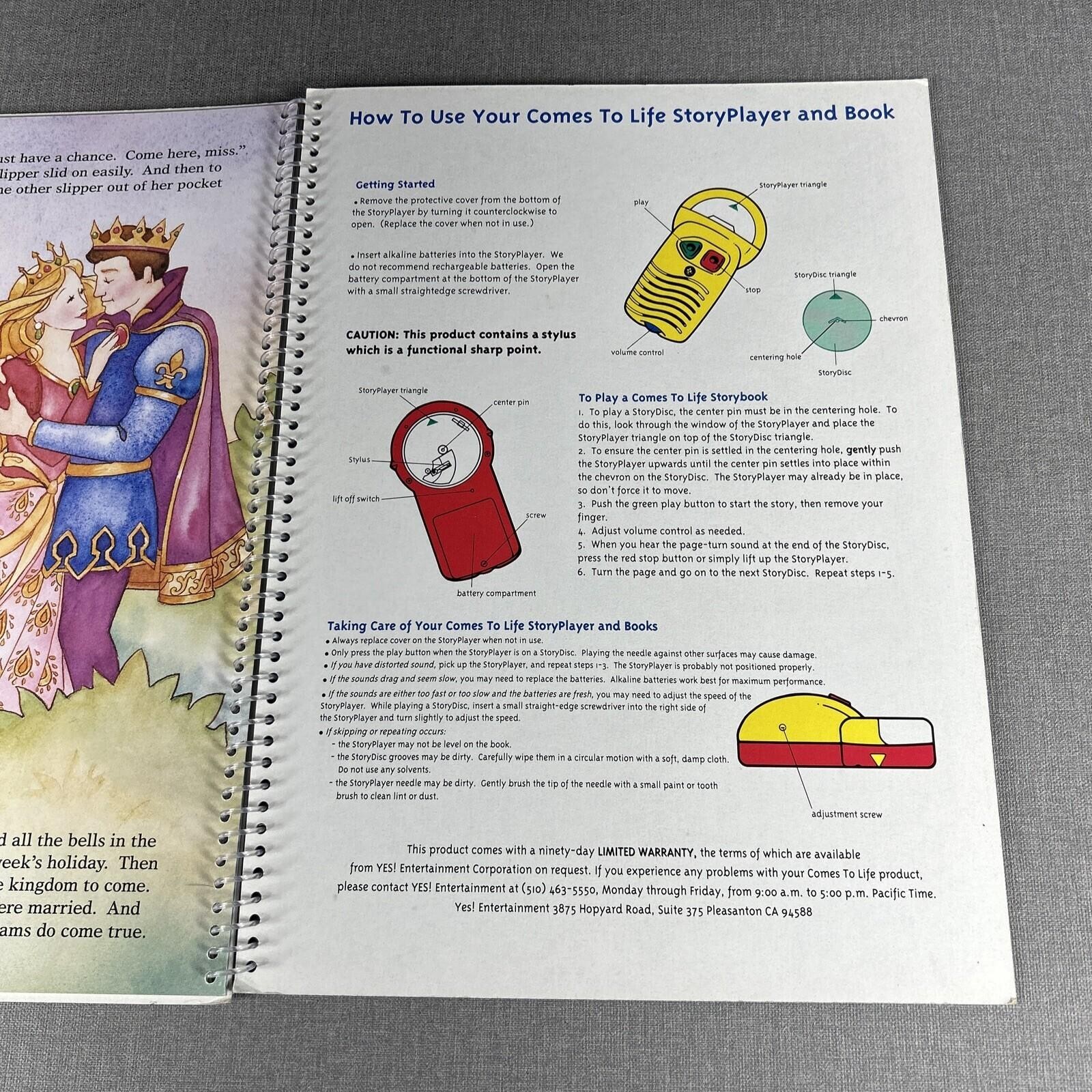 Comes To Life Books Cinderella 1993 Hardcover Spiral Book Yes!