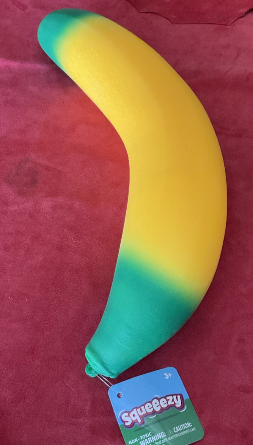 Squeeezy Jumbo Banana Squishy Soft Toy Stress Relief – New by Sunny Days