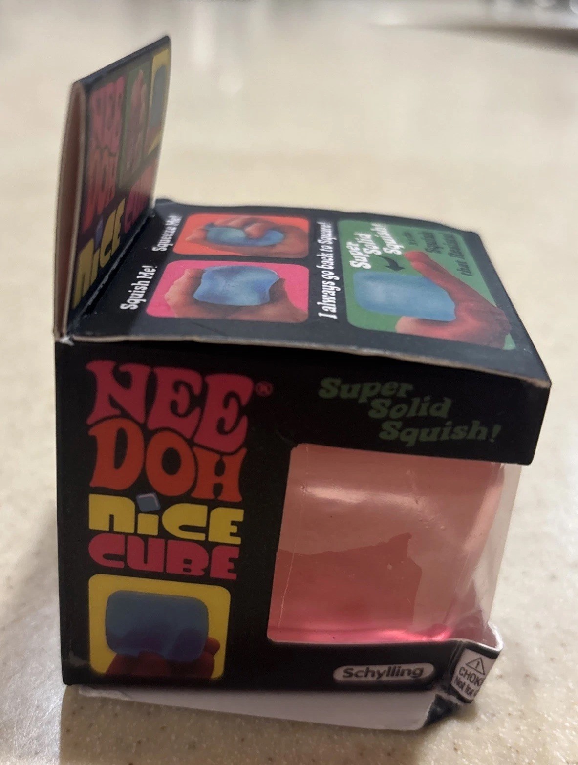 HOT 🔥 NeeDoh Nice Cube Nee Doh Squishy Clear Cube 🩷 Pink!