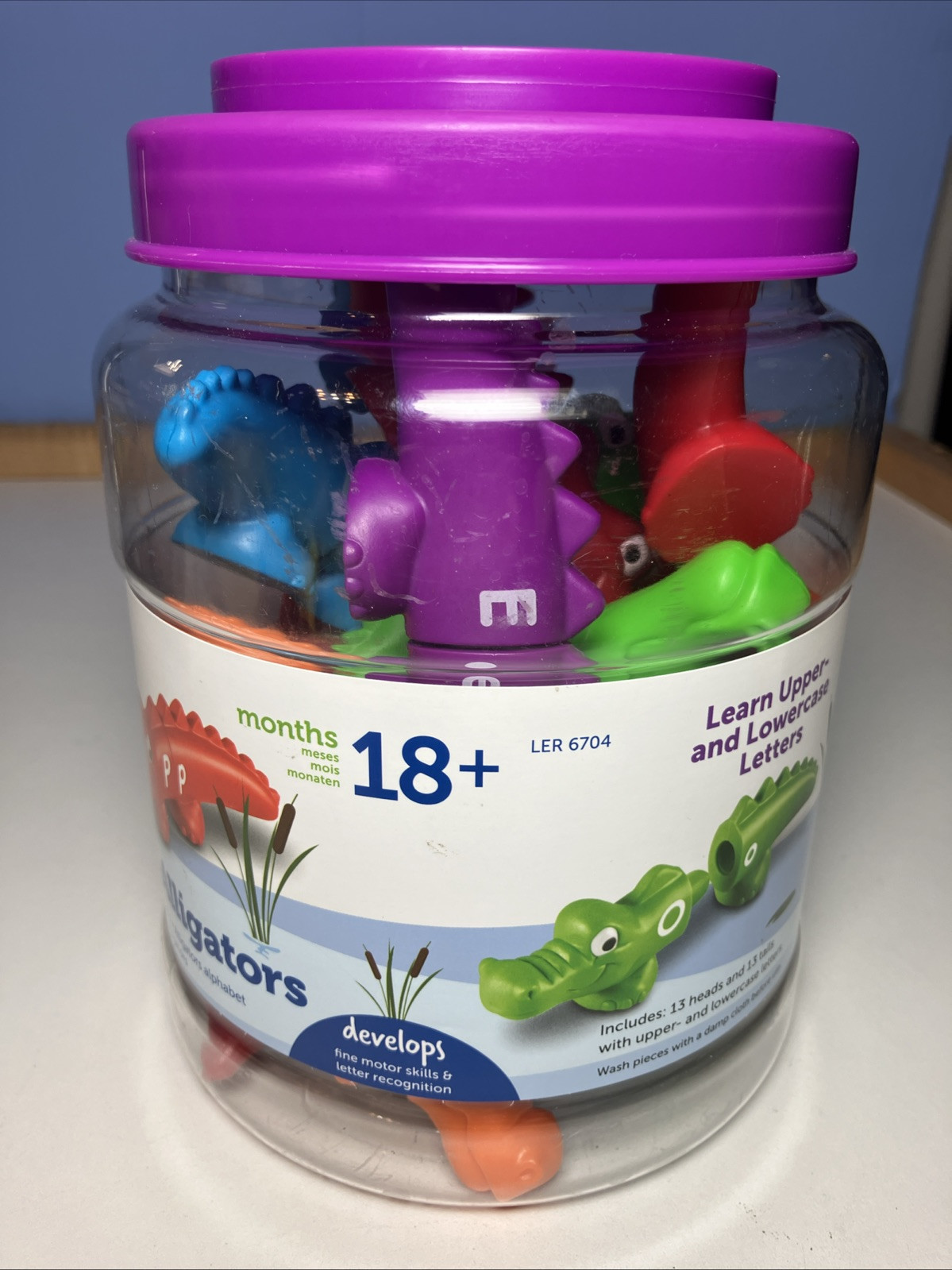 Learning Resources Snap-n-Learn Alphabet Alligator Complete Set of 26