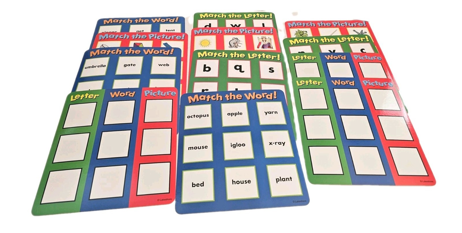 Lakeshore Sort and Match Reading Games TT277 Preschool Kindergarten Phonics Toy
