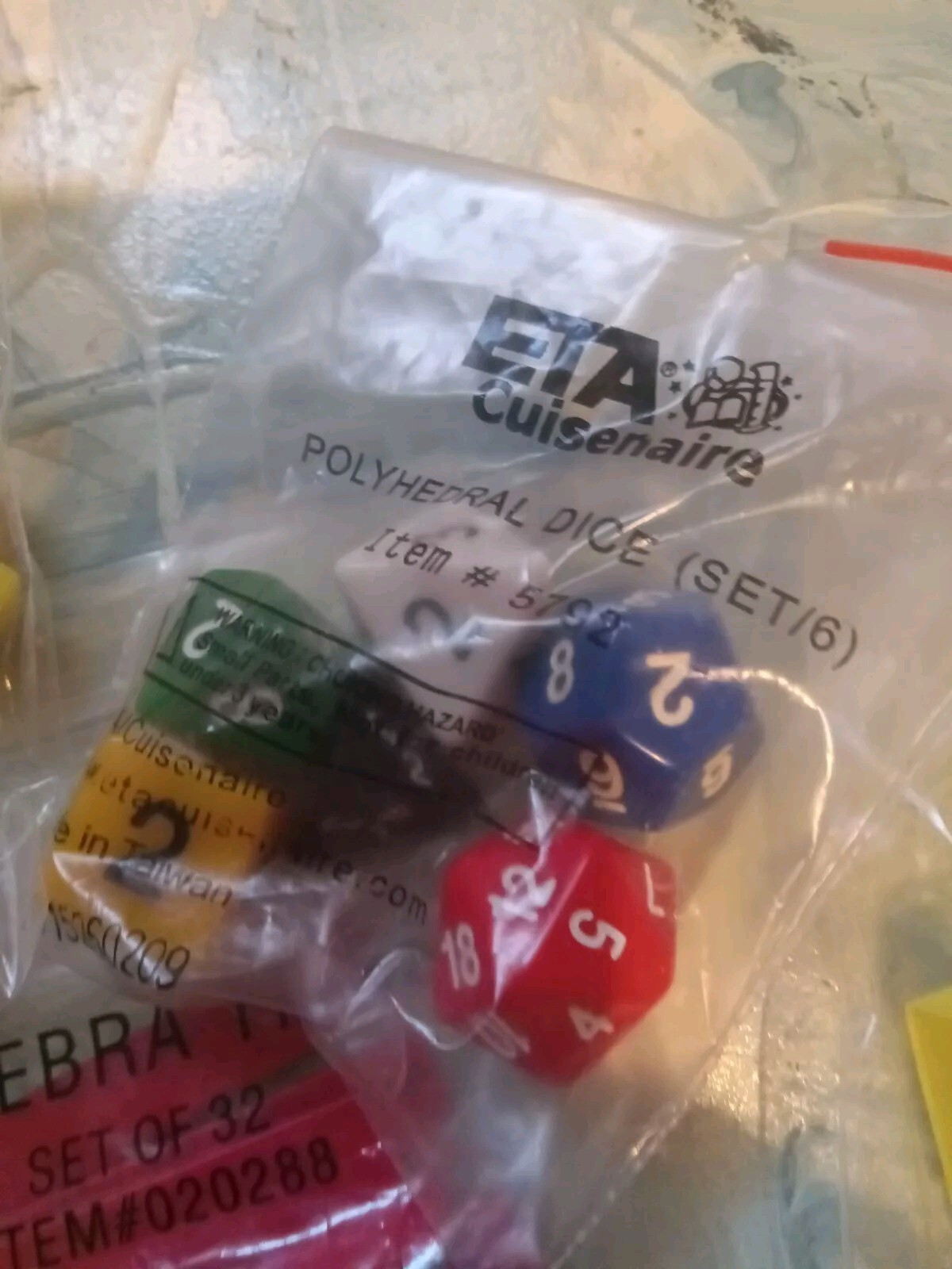 ETA Cuisenaire Math Cubes Lot Of 8 Variety Inc Polyhedral Dice, Algeblocks, More