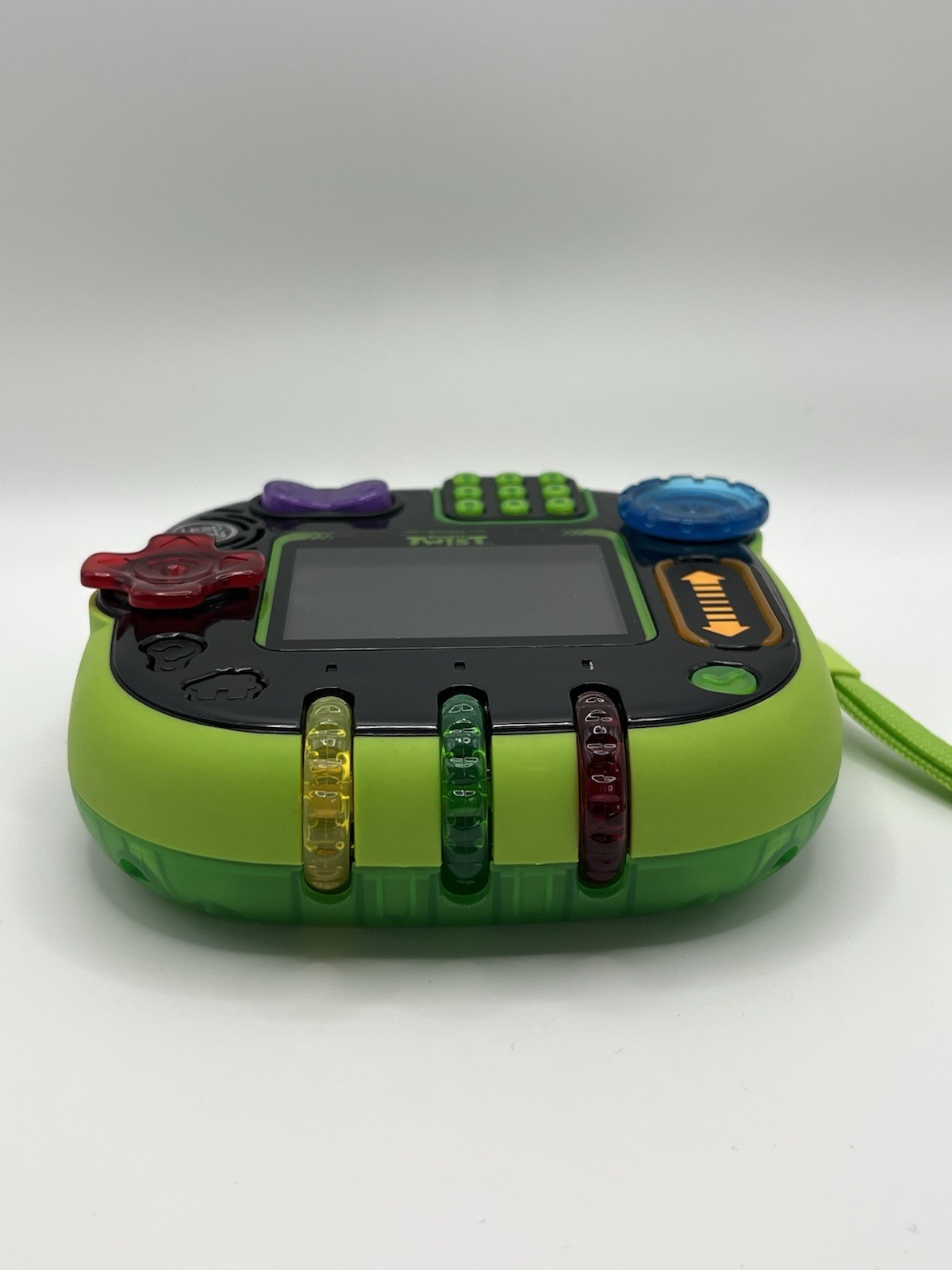 LeapFrog RockIt Twist Handheld Learning Game System Green Tested Works Ages 4-8