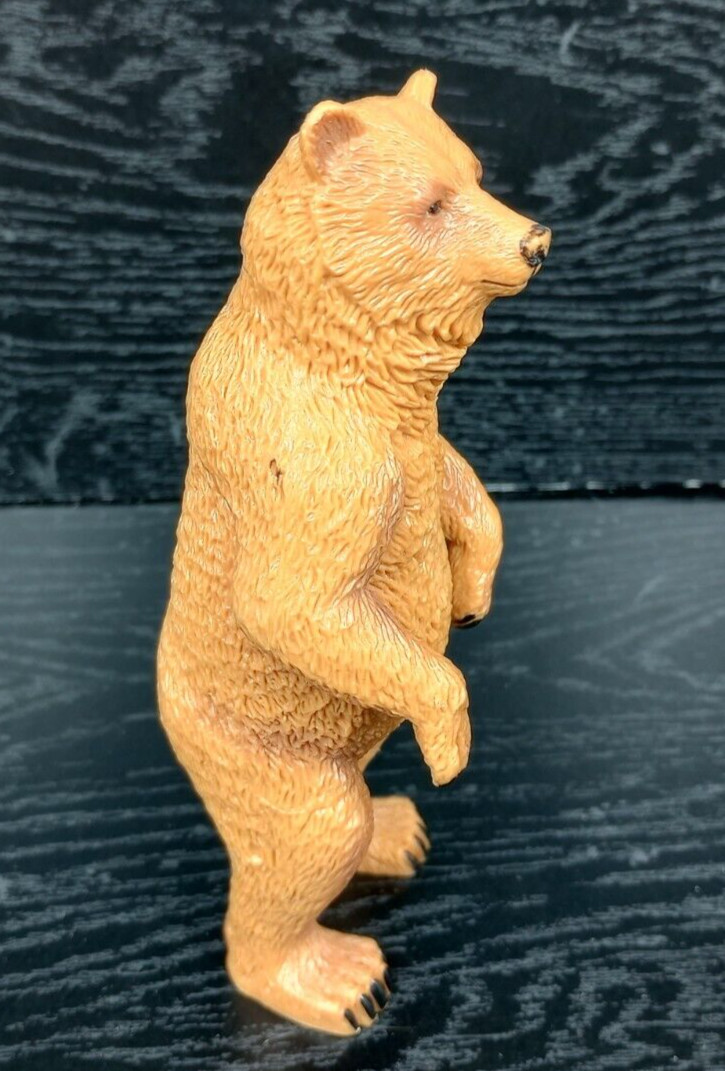 Terra By Battat Standing Grizzly Bear & Polar Bear Wildlife Diorama Figurine Lot