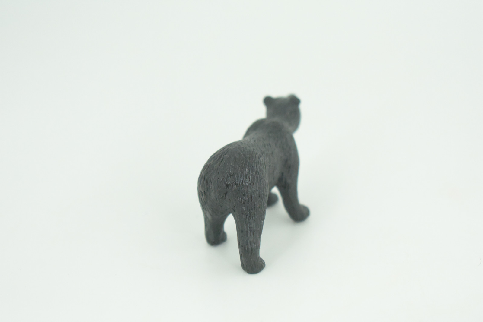 Black Bear Toy, Realistic Hand Painted Rubber Bear Model 2 1/4 Inches F3545 B17