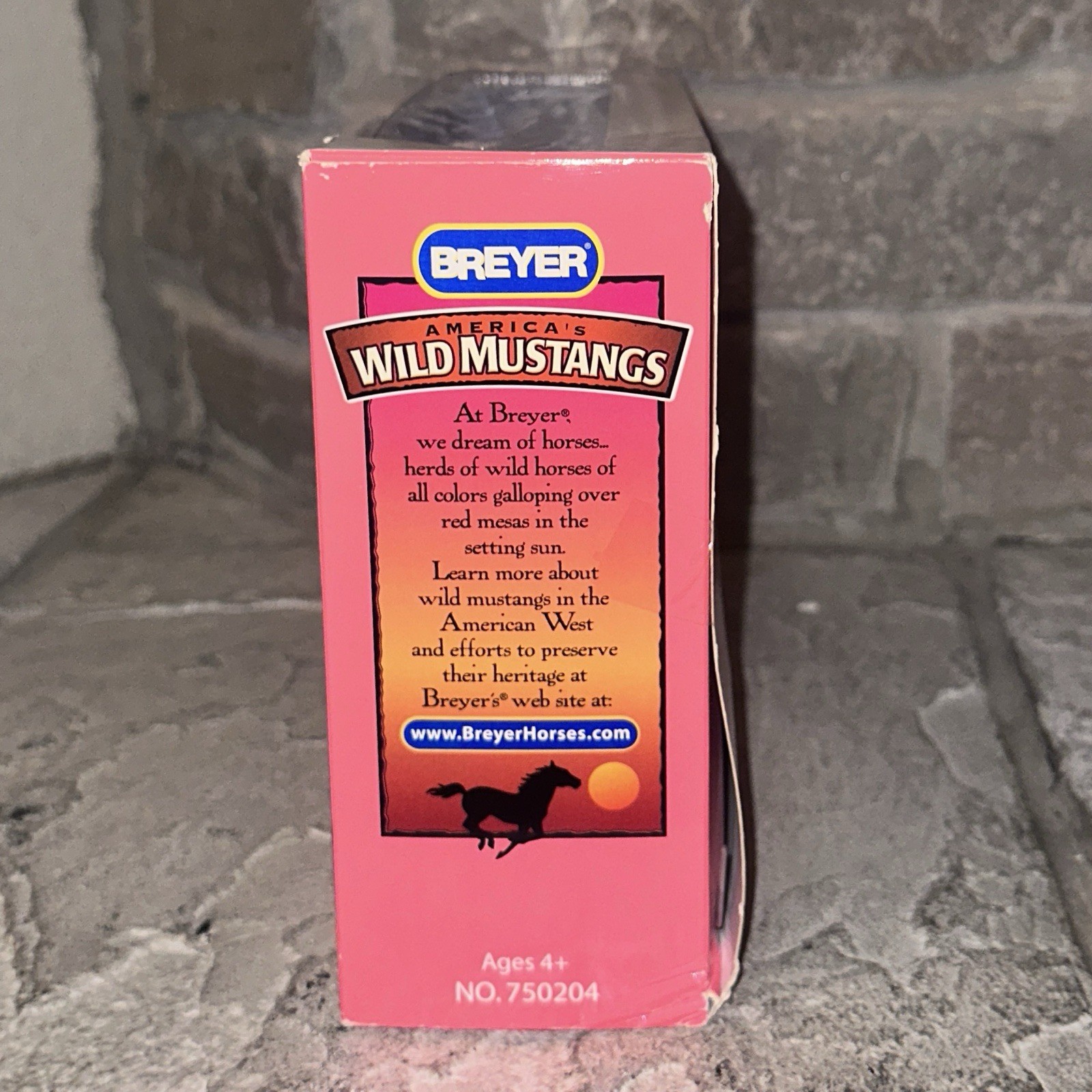 Sealed Breyer Wild Mustang Liver Chestnut Foal Montega Dapple Gray & Monsho 2007