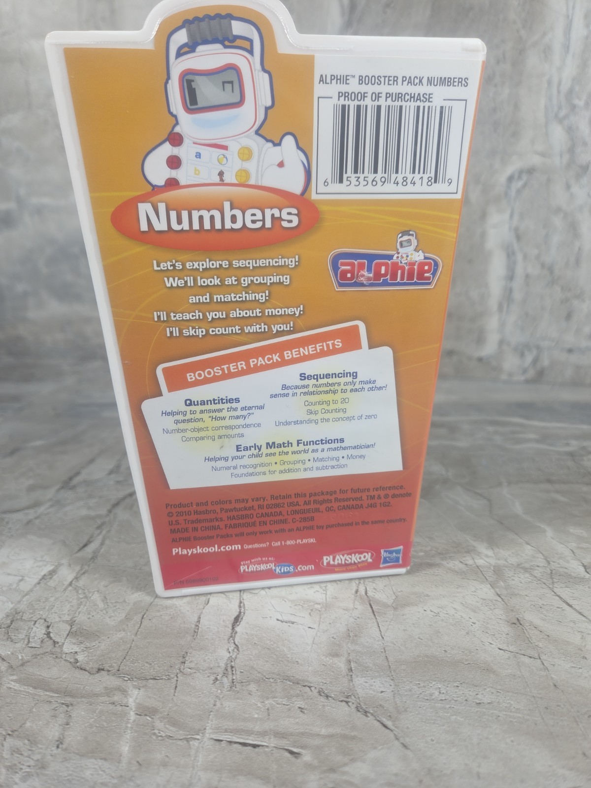 Playskool Alphie Booster Pack – Numbers for Ages 3+ Hasbro NEW Unopened Cards