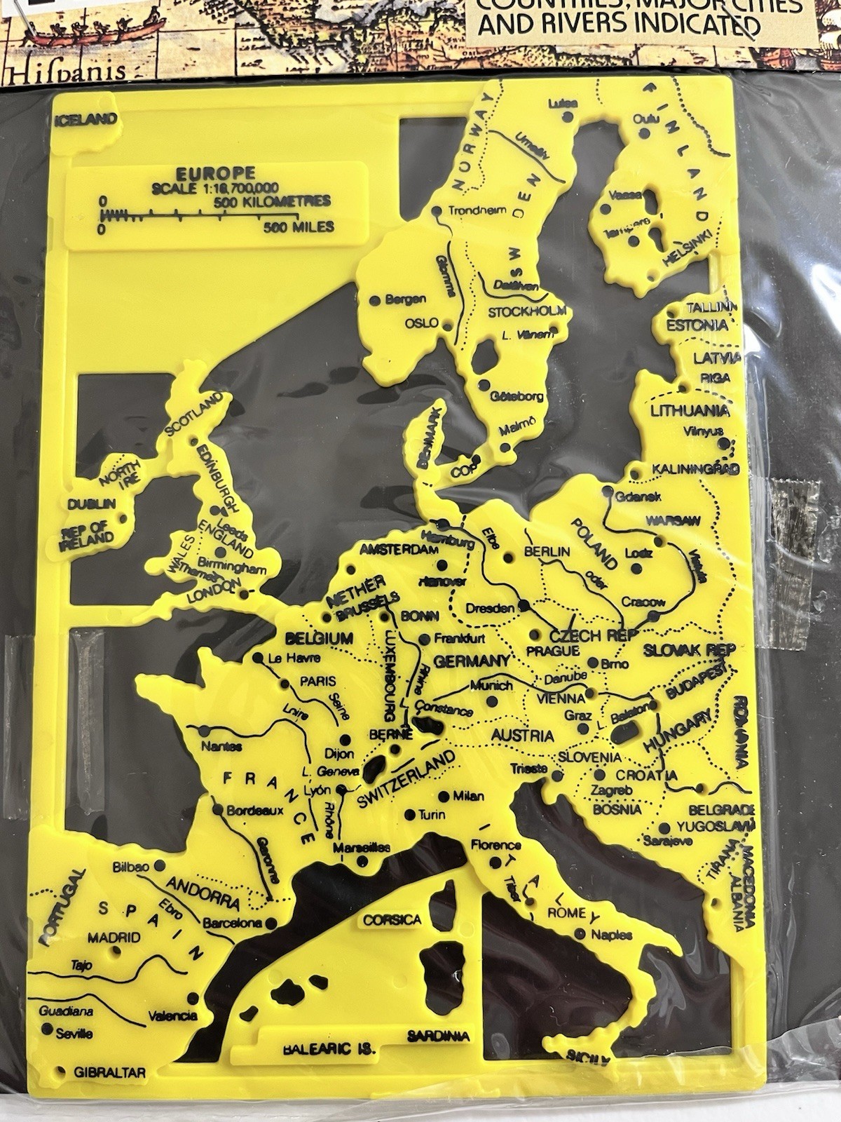 Rare Vintage ADI Educational Trace Maps Europe, Americas New In Package( Read)