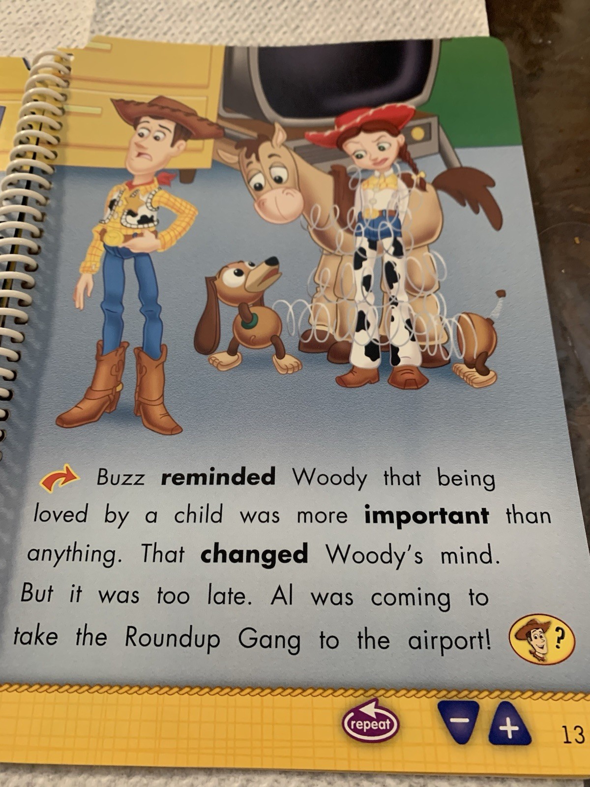 Leap Frog 1st Grade Reading Storybook Disney Pixar Toy Story 2 Book Only