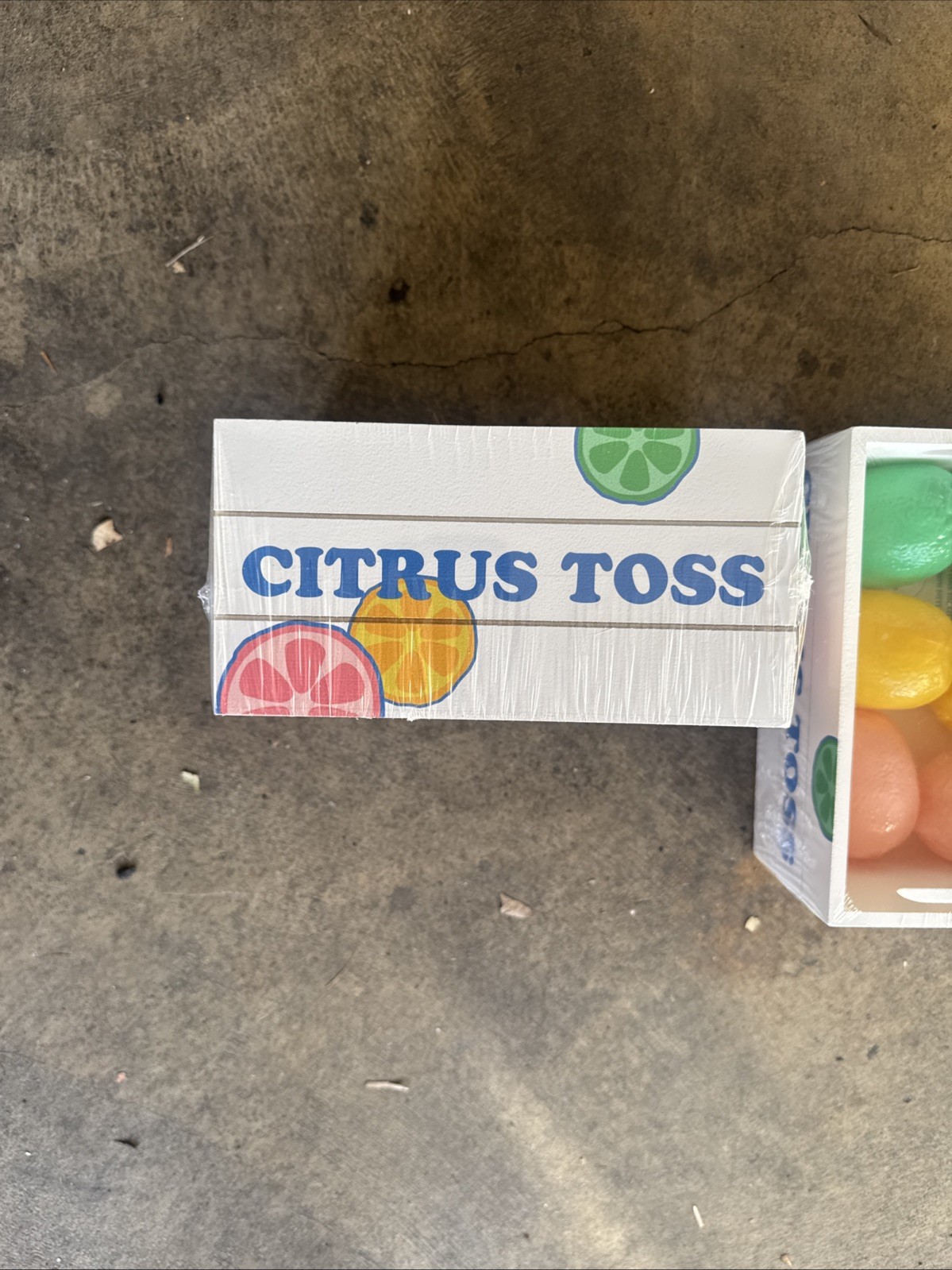 Citrus Toss Game | Wooden Crate & Citrus Fruit Set | Pre-K+ Activity Game 2 Pack