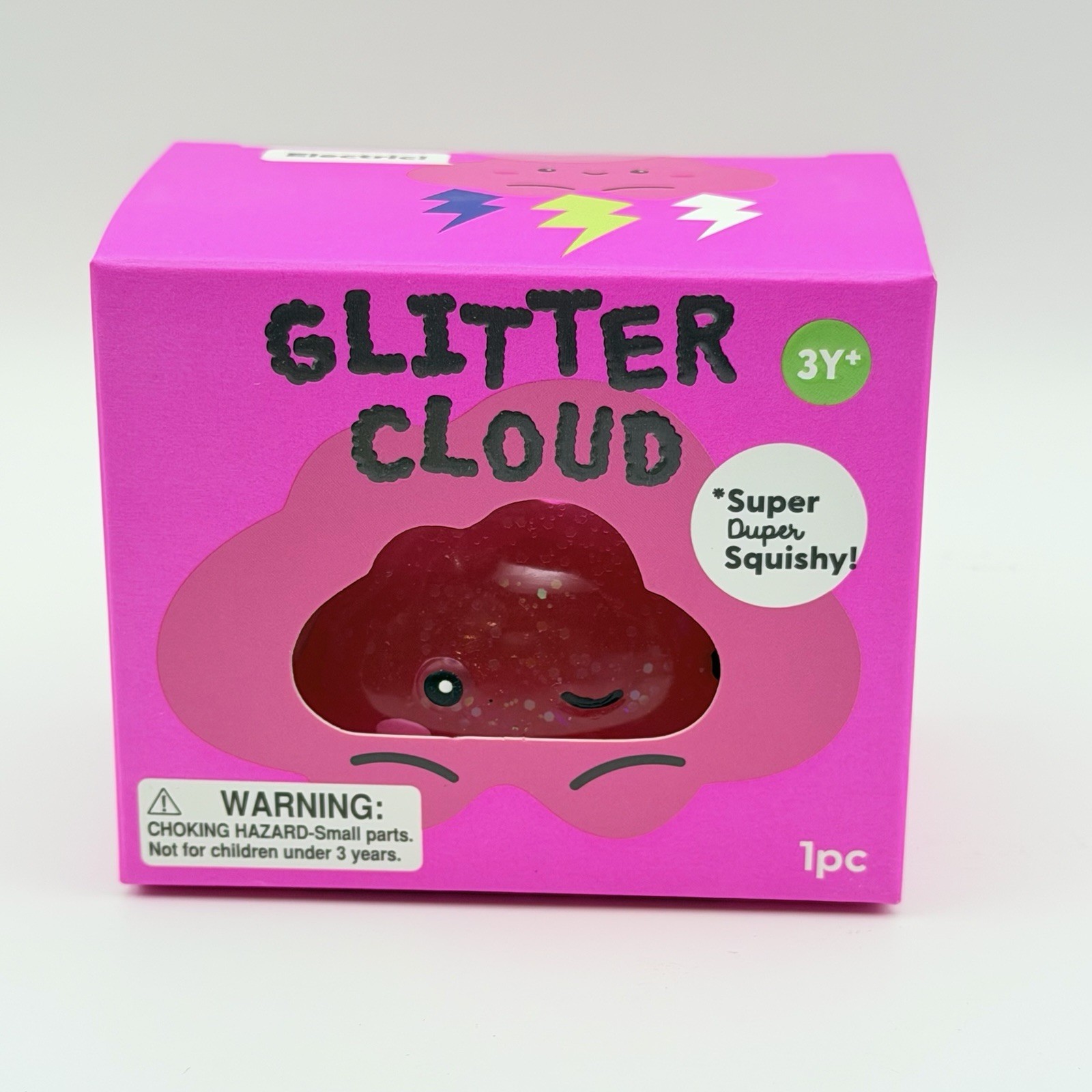 NEW J’ADORE PINK GLITTER CLOUD SUPER DUPER SQUISHY TOY 2.5 INCHES