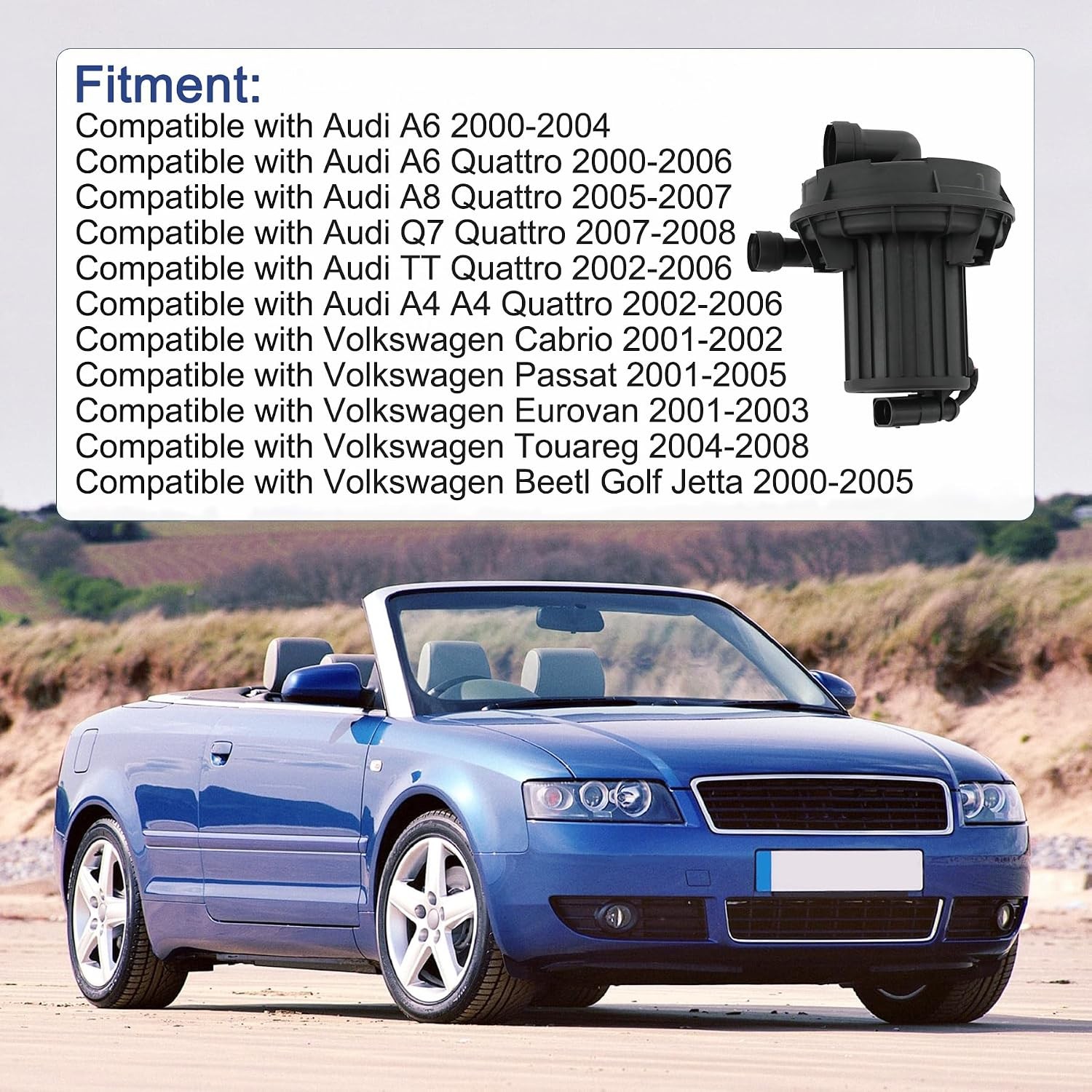 JDMSPEED Secondary Air Pump 06A959253B Audi A4 A6 Q7 VW Jetta