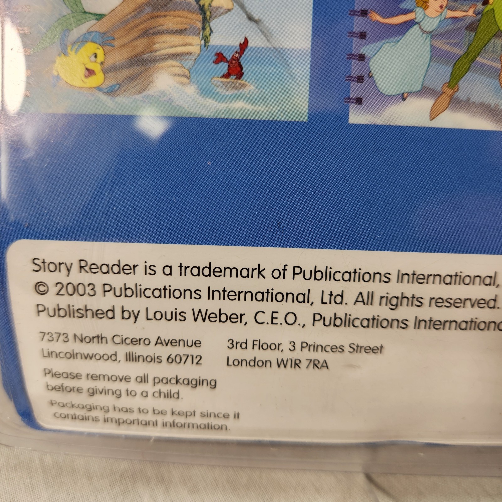 Disney Story Reader 3 Books Peter Pan, Lady & The Tramp, Bambi 2003 New FREEShip