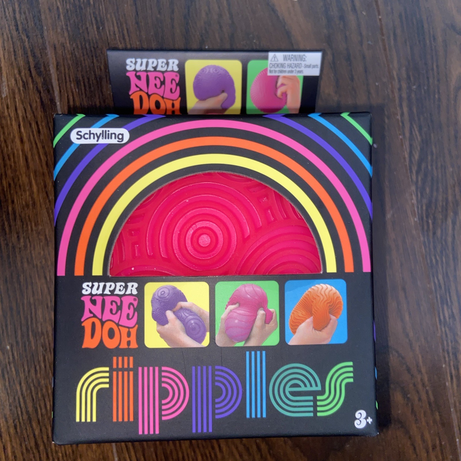 Schylling SUPER NeeDoh Ripples XL Giant Sensory Squishy Fidget Ball PINK