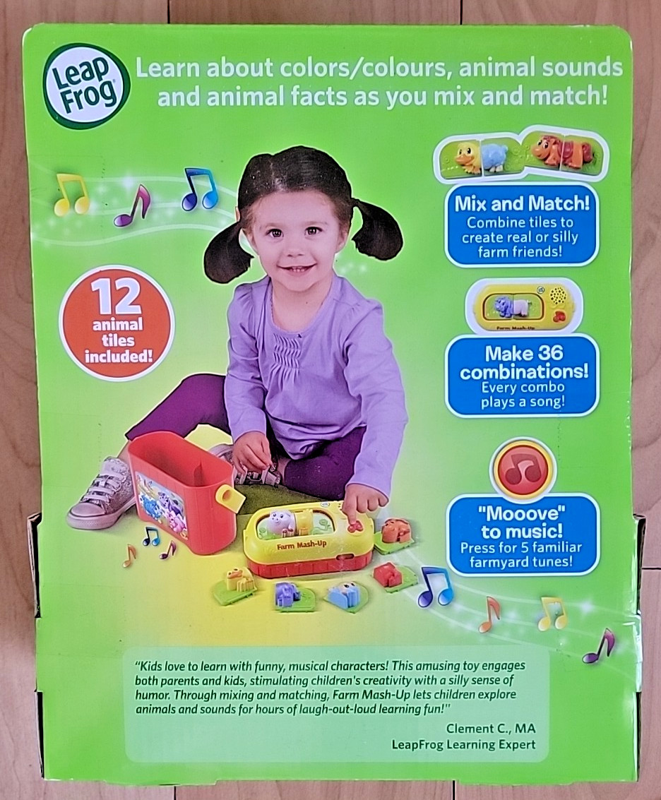 Leap Frog Farm Mash-Up Animal Learning Toy Match Talking Bucket 2012 NEW — READ