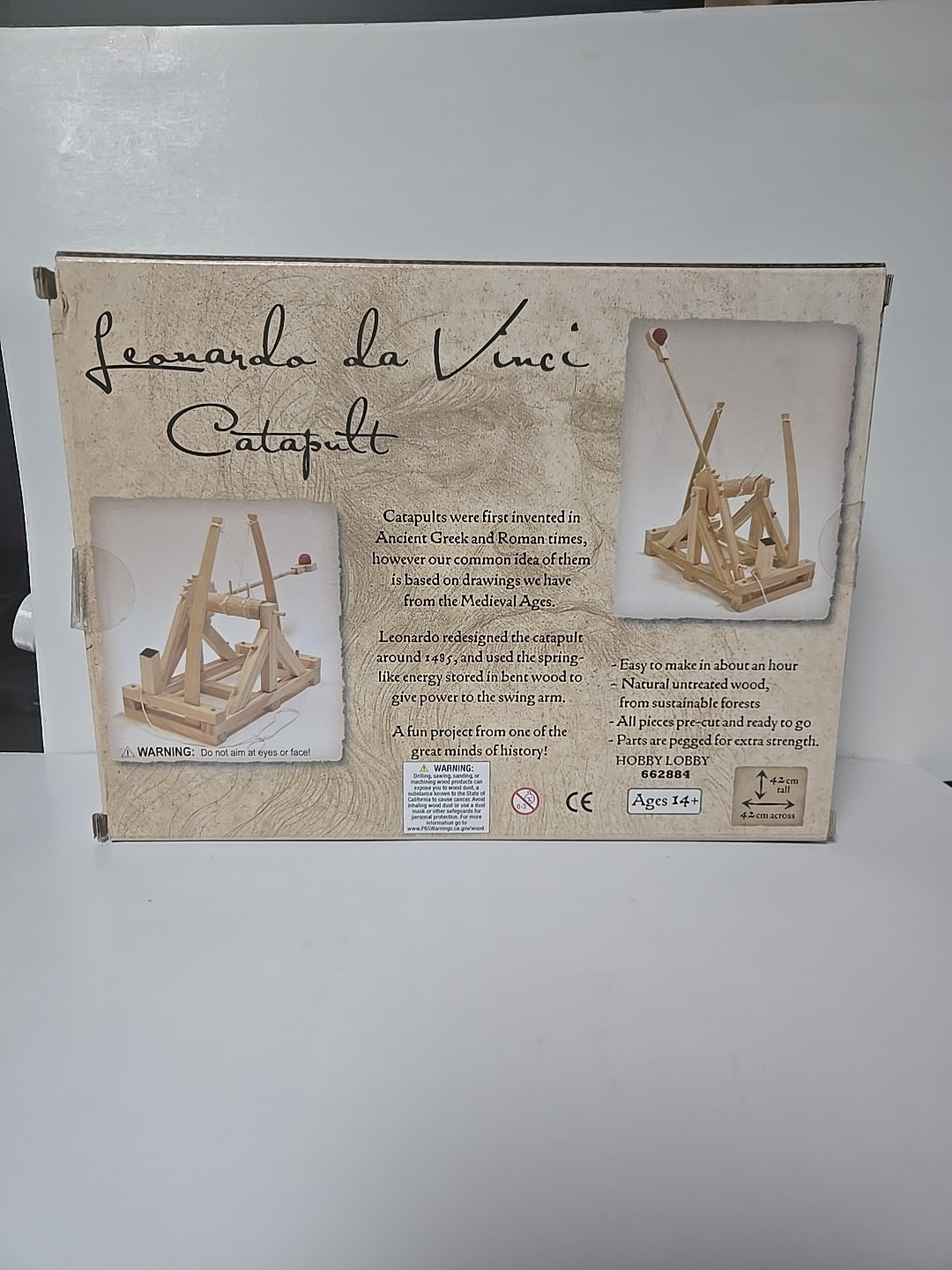 Leonardo Da Vinci Catapult Wooden Construction Craft Kit by Pathfinders NIB