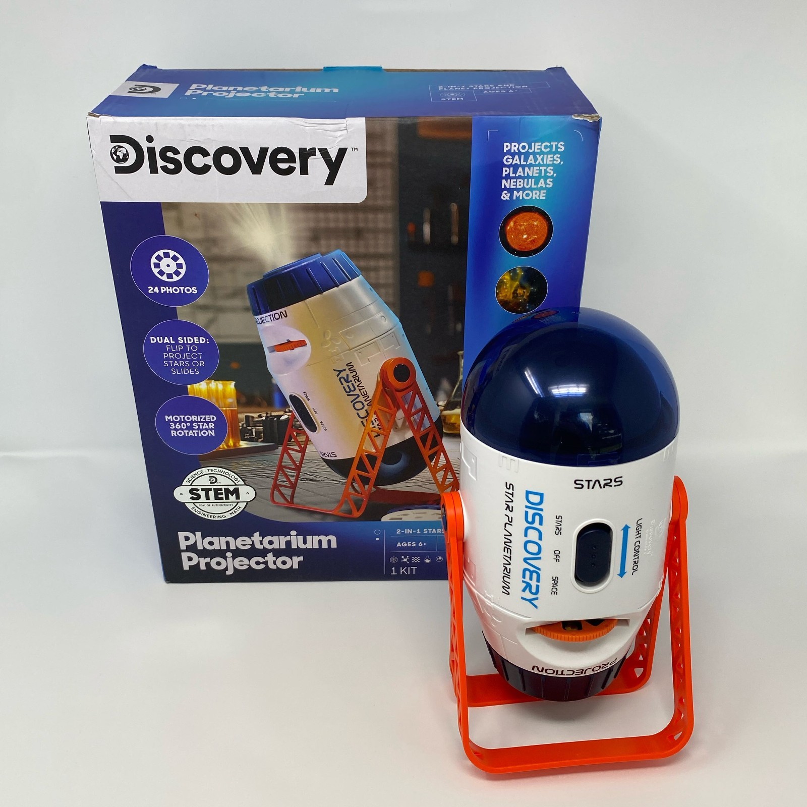 Discovery Planetarium Projector 2-in-1, White/Blue (6000076)