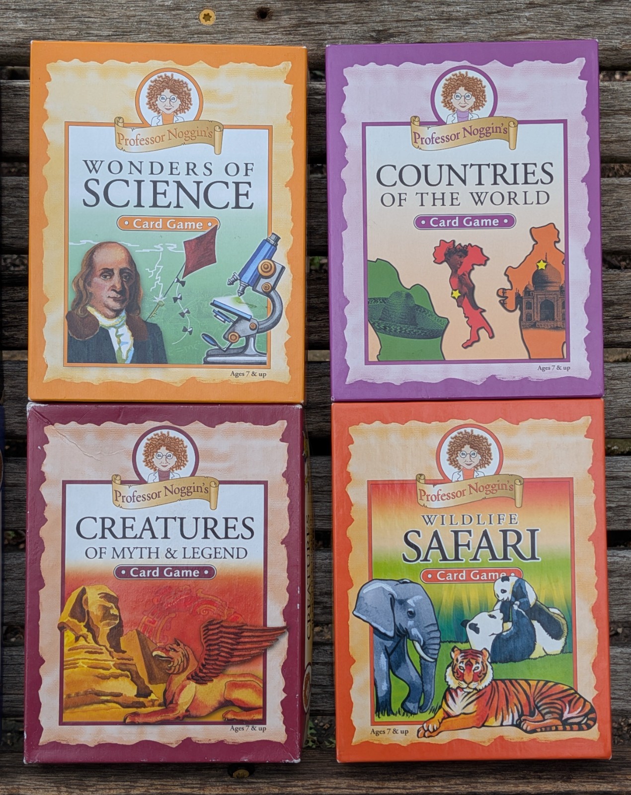 Lot of 8 Professor Noggin’s Educational Card Game History Science Trivia