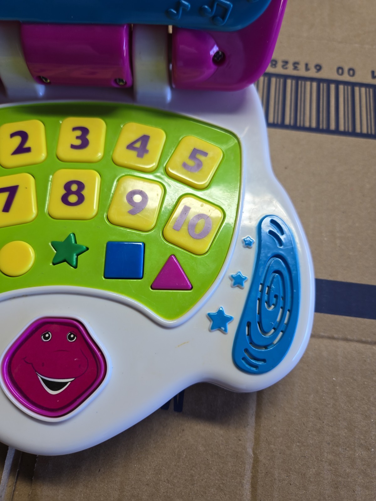 Vintage Barney Purple Dinosaur Interactive Battery Operated Musical Toy Works!