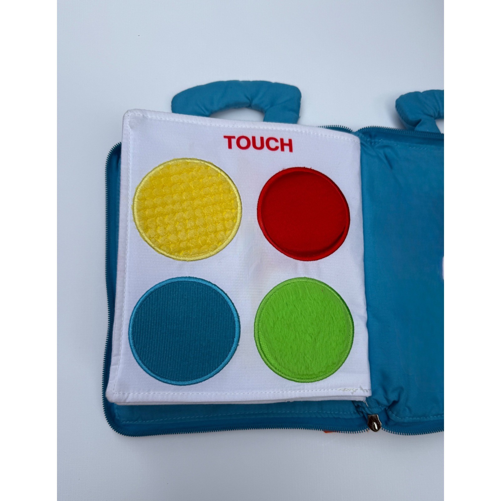My Quiet Book Sensory Activity Toy Toddler Teal Blue Fine Motor Skills Travel