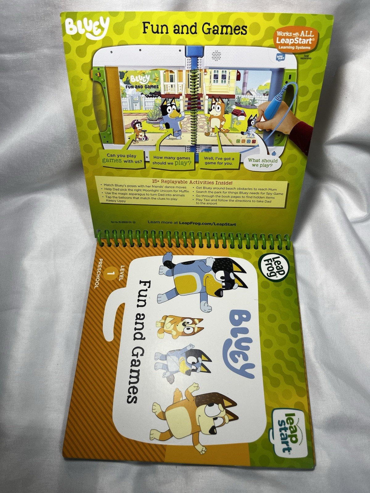 Bluey Fun & Games Activity Book LeapFrog LeapPad Level 1 Preschool NEW Stickers