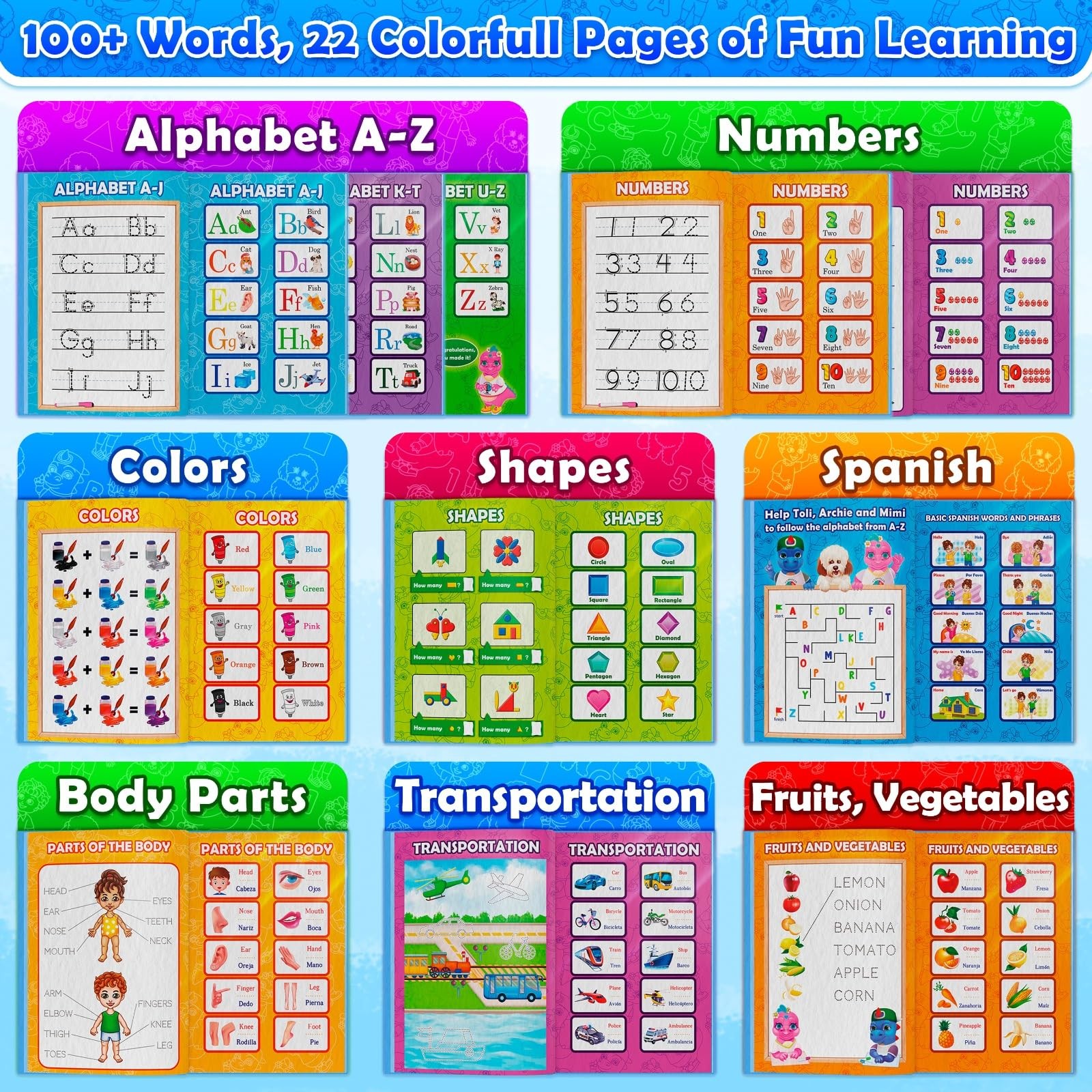 ABC Learning for Toddlers | Learning Resources | English & Spanish Sound Book…