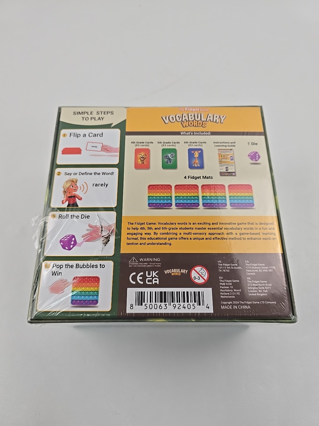 Vocabulary Words, Flash Card Game, 4-6, Ages 9-12, Develop Communication and …