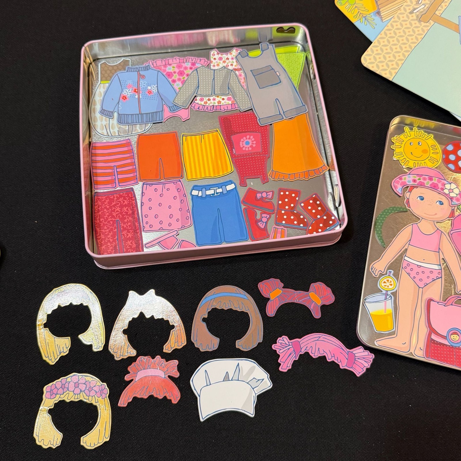 2 HABA Magnetic Games Dress-up Doll Lilli and Peter & Pauline’s Farm Travel Tins