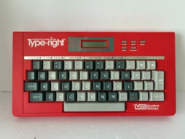 VTech Type-Right Pre-Computer Typing Tutor 1985 w/Box & Course Book – Parts Only