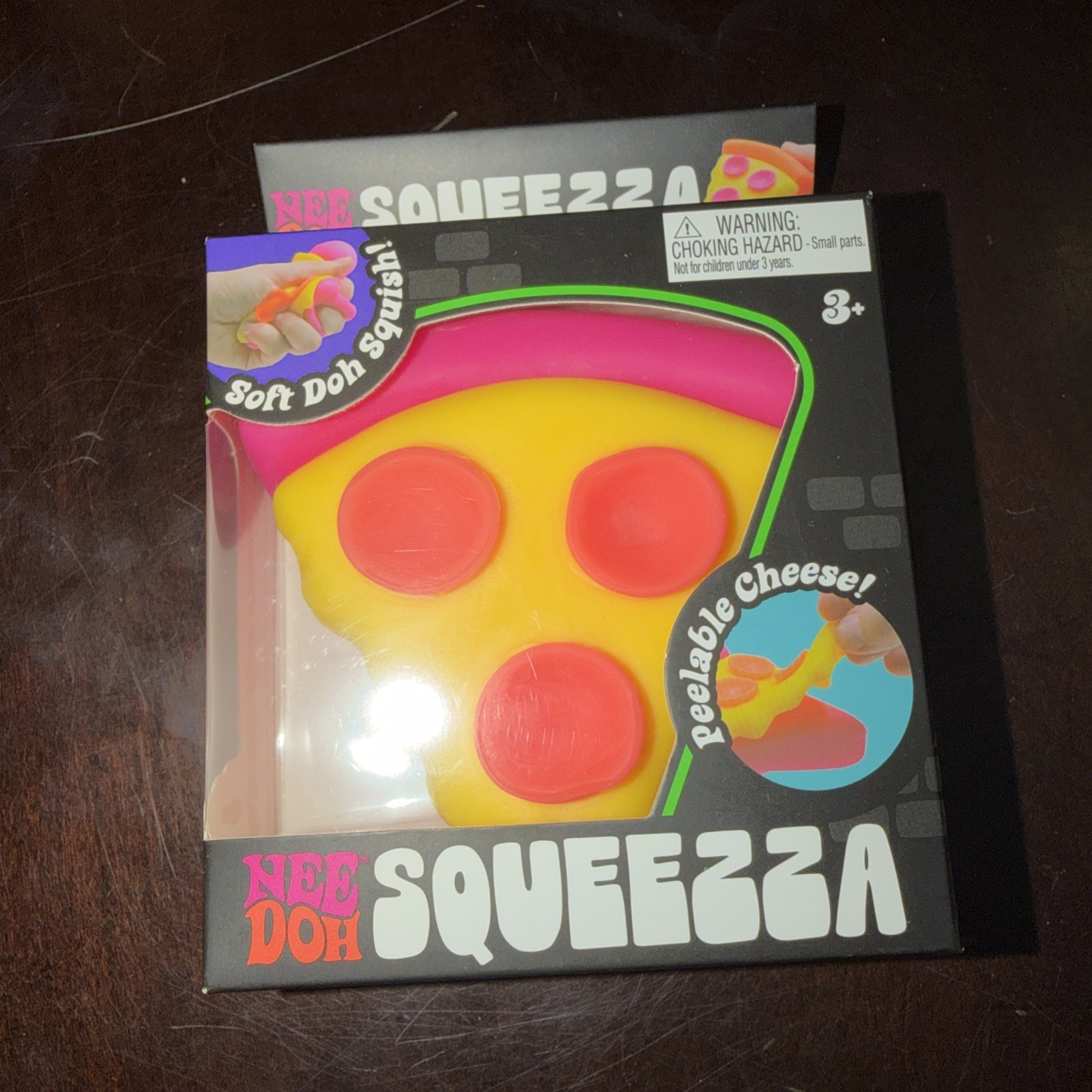 Authentic Schylling NeeDoh 🔥 Squeeza Pizza Soft Doh Squishy Toy Pink Crust