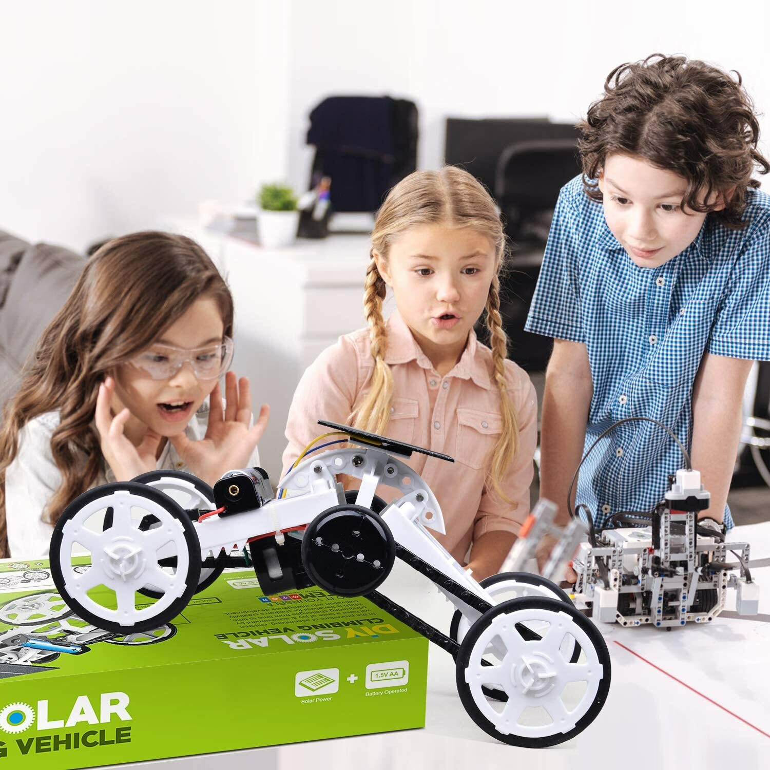 Premium STEM Building Kit for Kids Teens Robotics Solar Electric Motor Climbing