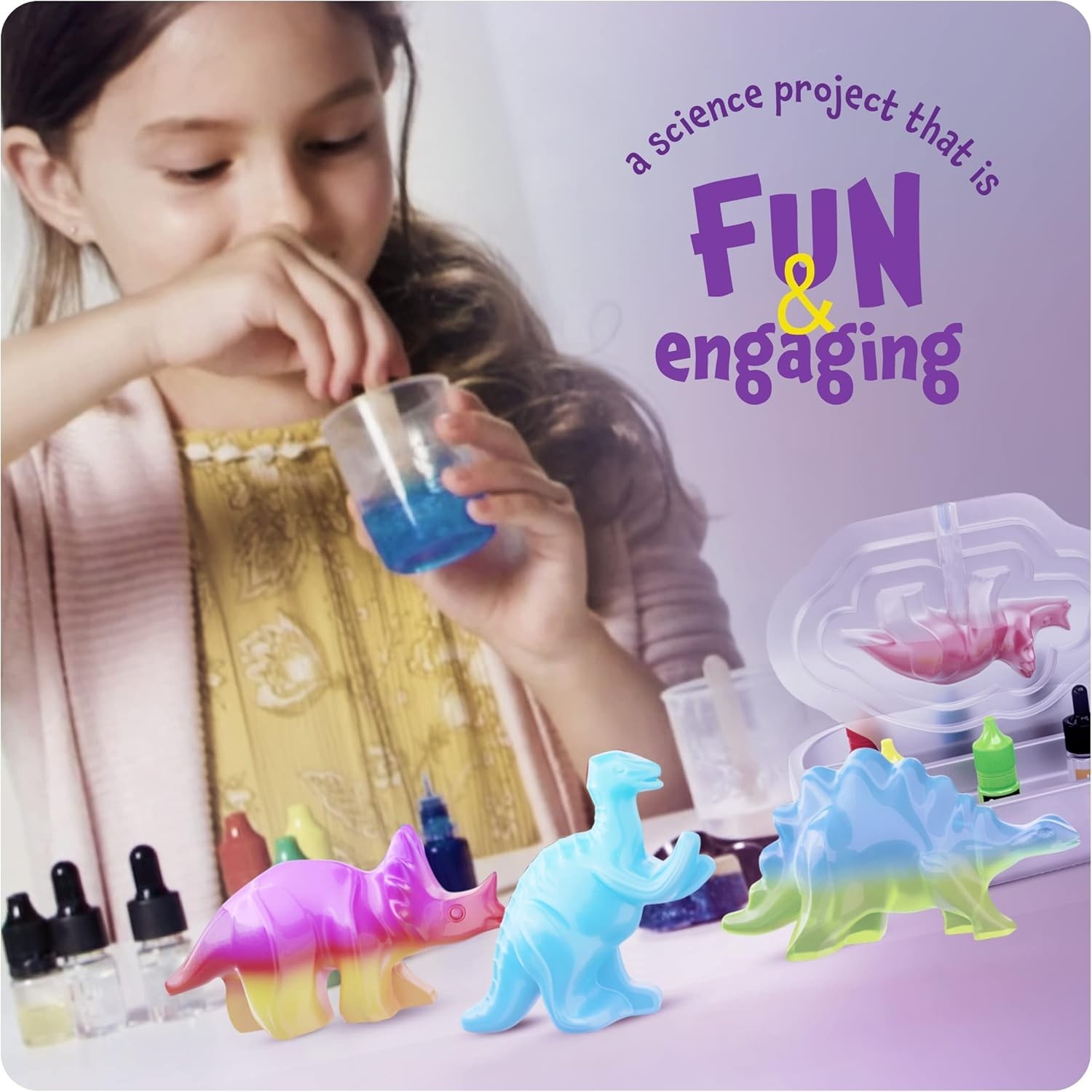 Dino Soap Making Kit for Kids, Dinosaur Science Toys Kits, Gifts for Kid All …