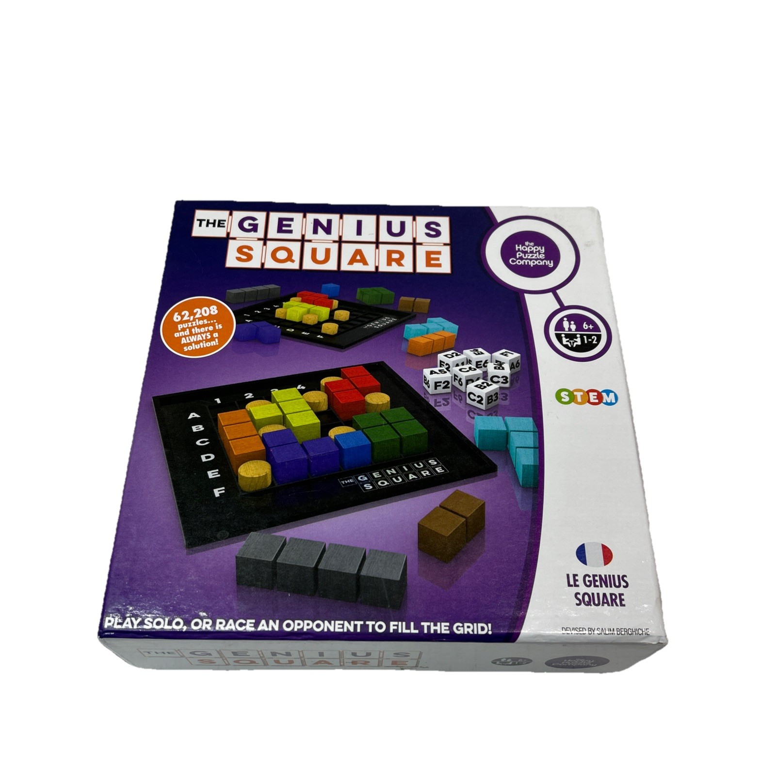The Genius Square 100% COMPLETE The Happy Puzzle Company 2018 STEM Brain Teaser