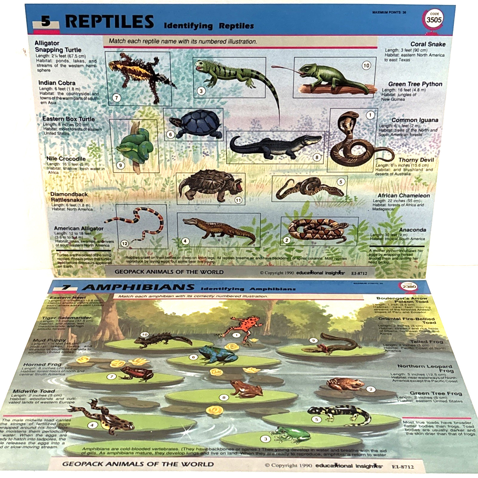 Vintage GeoSafari Animals of the World Learning Game Homeschool Complete Cards