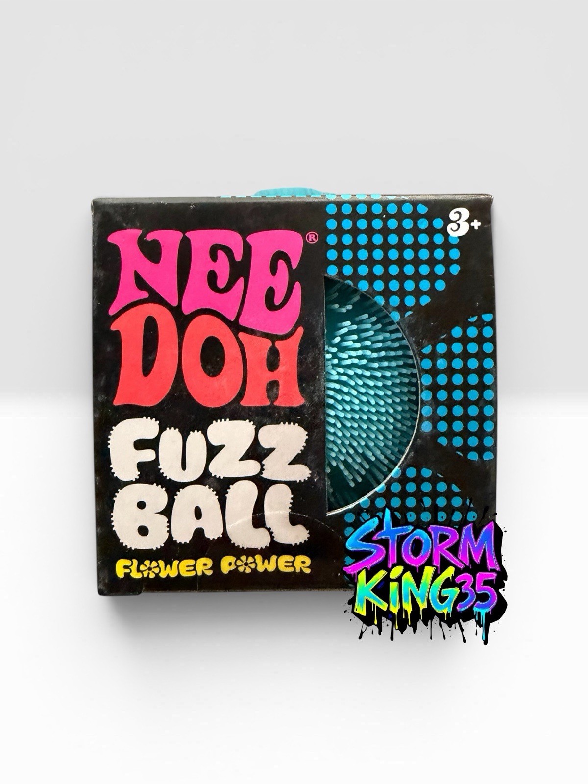 LOT OF 3: Nee Doh Needoh FUZZ BALL Flower Power The Velvet Squeeze Fuzzball NEW