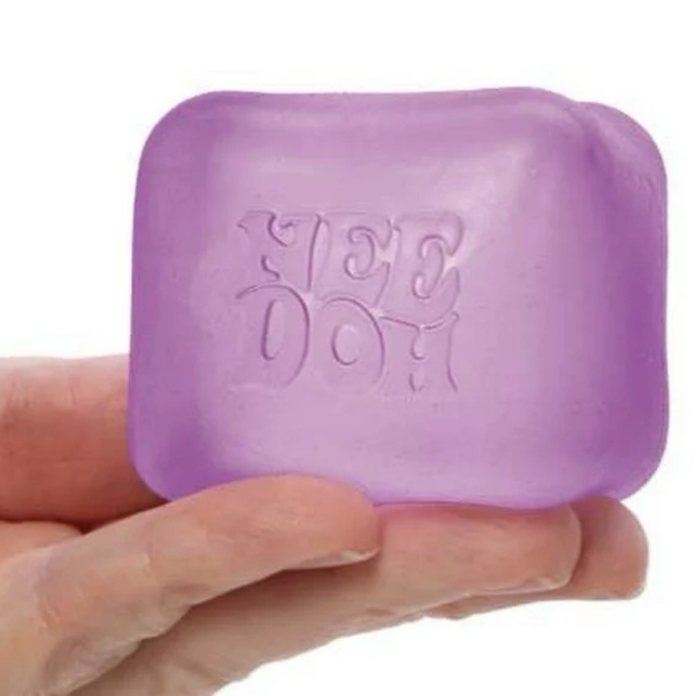 Brand New Needoh Nice Cube Purple Schylling Squeeze Toy Super Solid Squish 2.25″