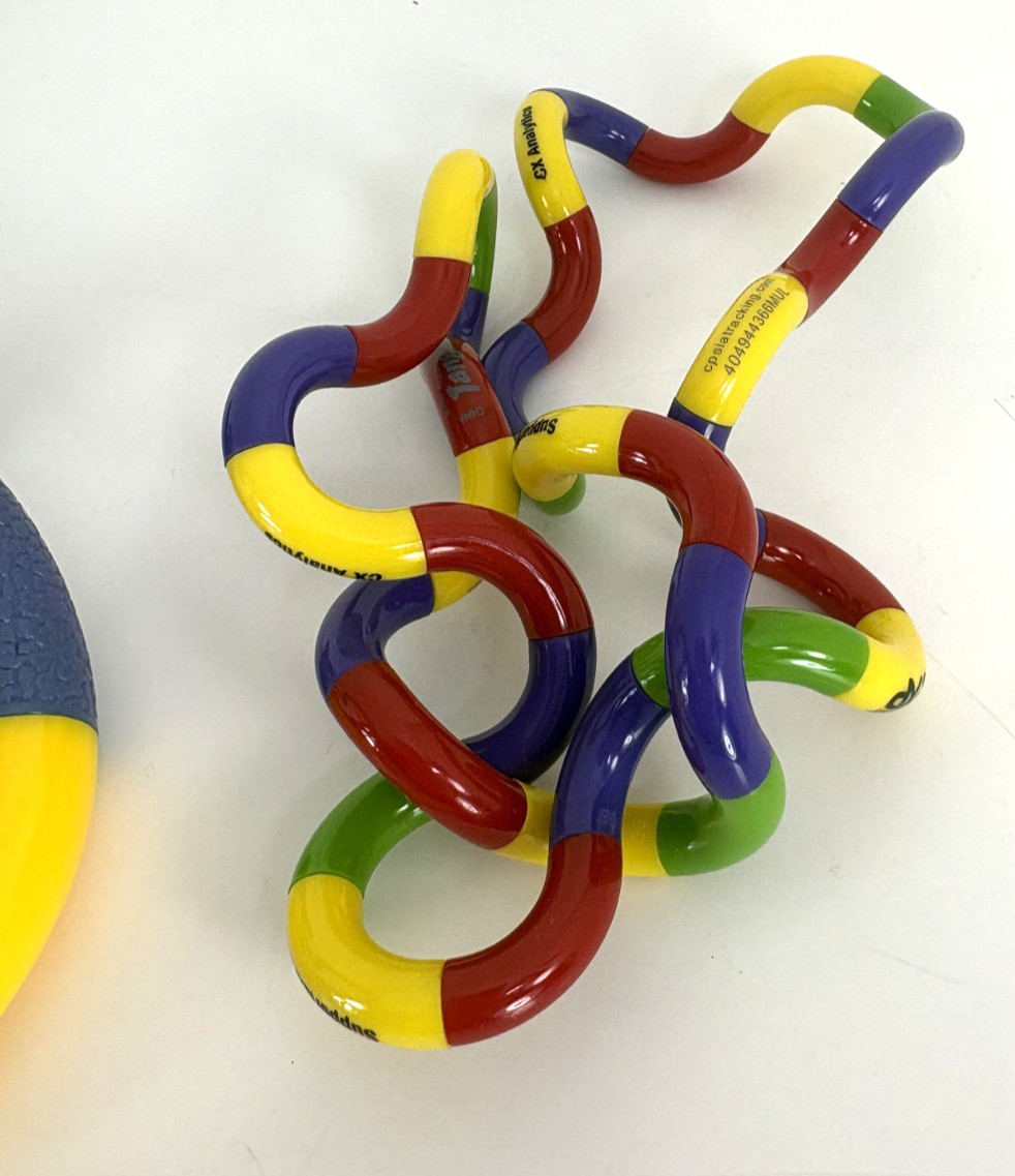 Tangle Jr Textured Sensory Fidget Toy 18 Pc Multi Color Zawitz 1981 Tangle Lot