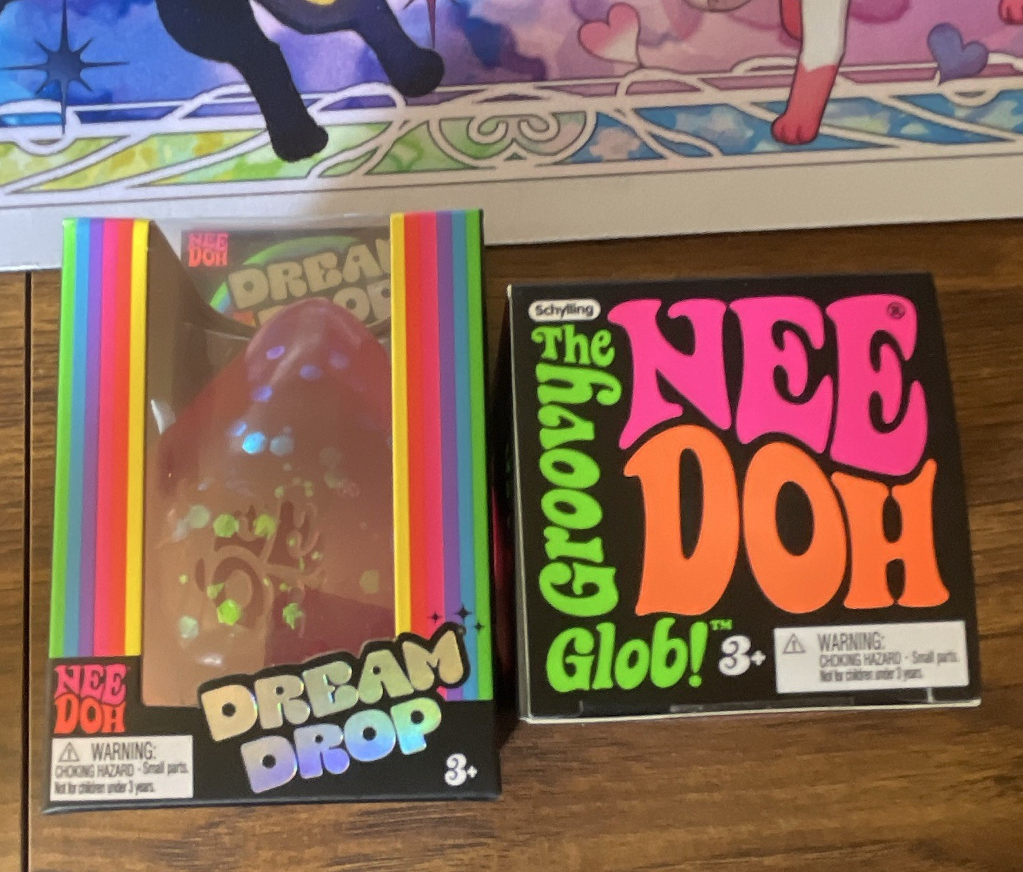Schylling NeeDoh Dream Drop & Groovy Glob bundle PINK AUTHENTIC