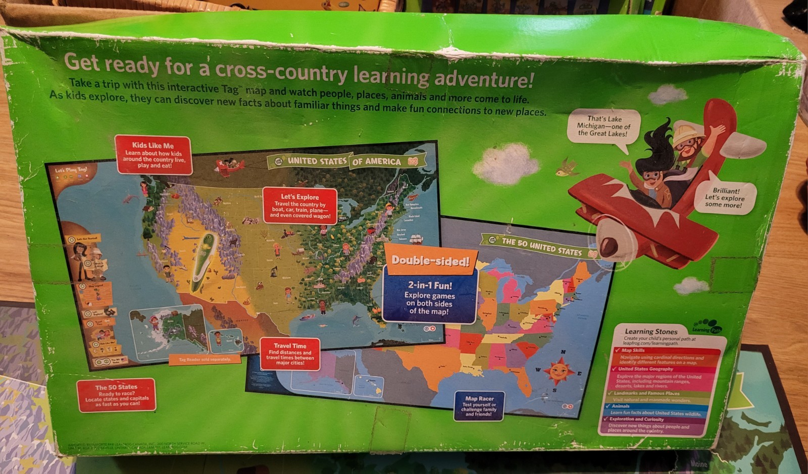 LeapFrog Tag Interactive United States Map Reading System Ages 4-8