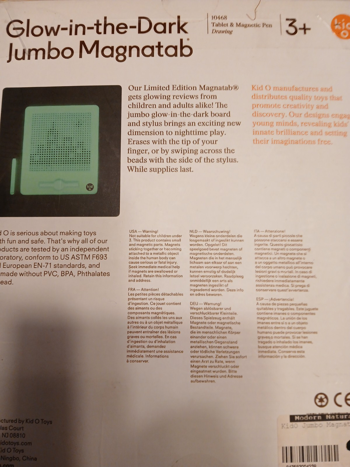 The Original Magnatab Glow In The Dark 10468 Tablet And Magnetic Pen In Box