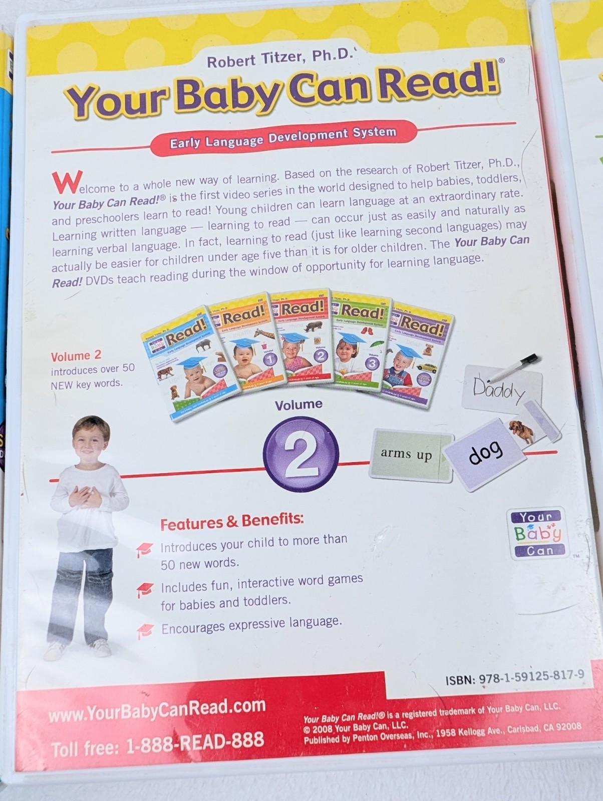 Your Baby Can Read Early Language Development System 1-3 DVD Set Learning Movie
