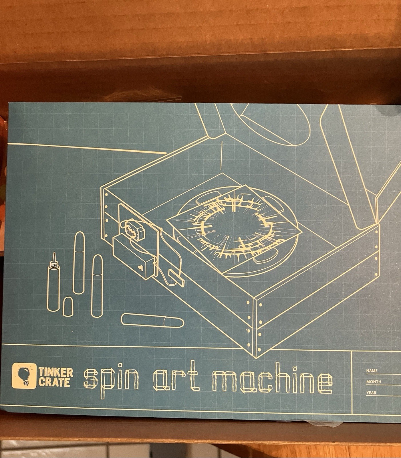 Kiwi Co Tinker Crate Lot Of 2 Kits STEAM Kids LED Crystal Lamp Spin Art Machine