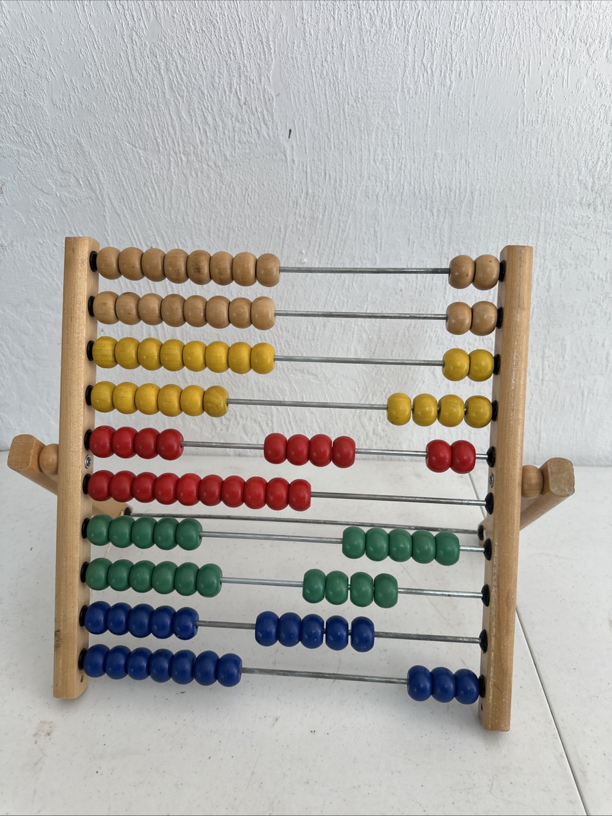 Wooden Rainbow Abacus Mathematics Toy Counting Beads for Ages 3-7 Years
