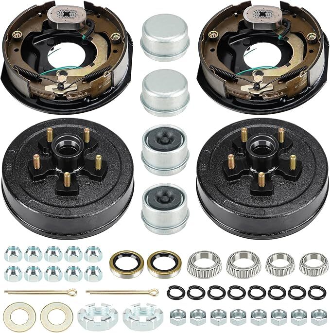 5 on 5 Bolt Circle Drum Kits w/ 10″ x 2-1/4″ Left and Right Electric Brake for