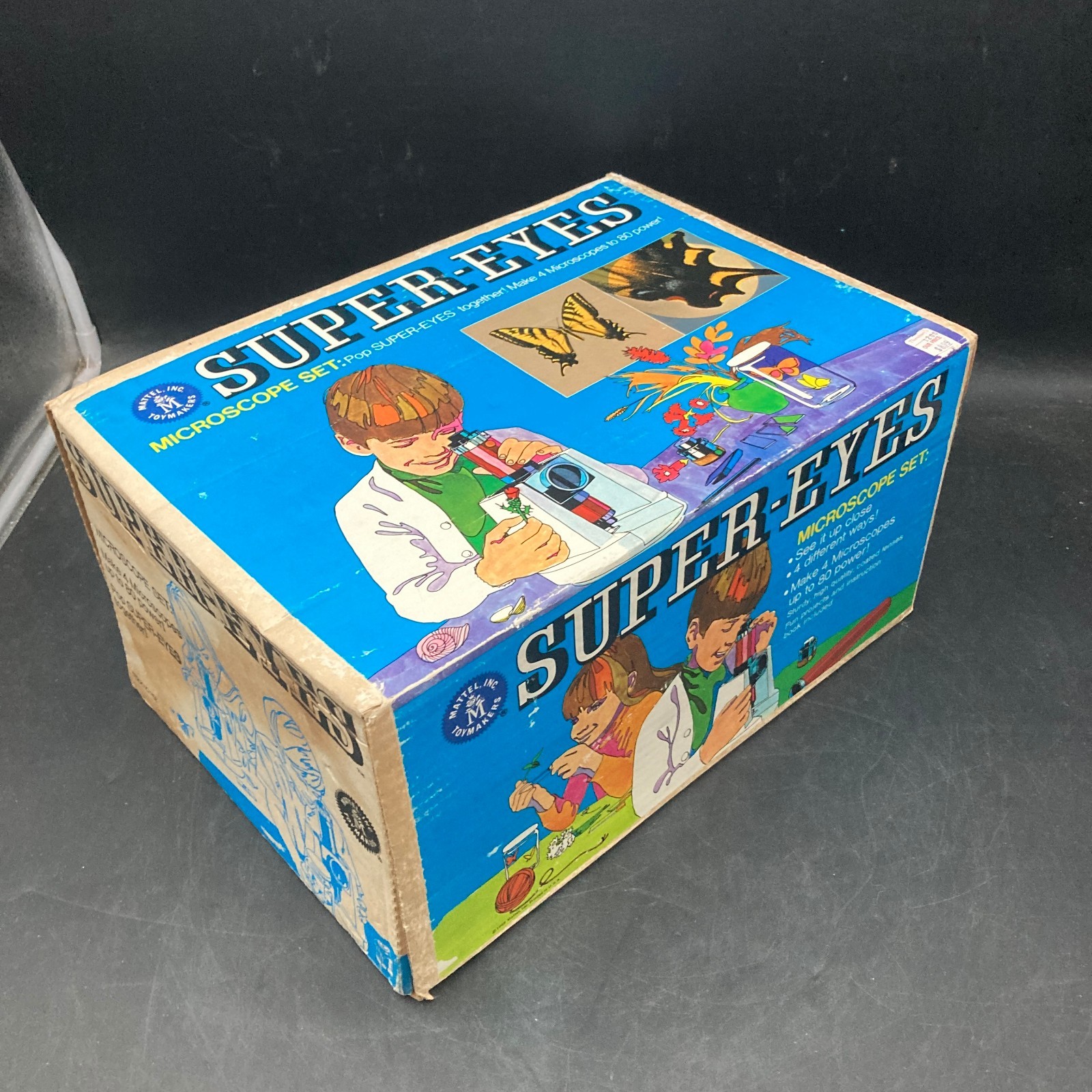 Vintage Super Eyes Microscope Set from Mattel (1968) 100% Complete with Box
